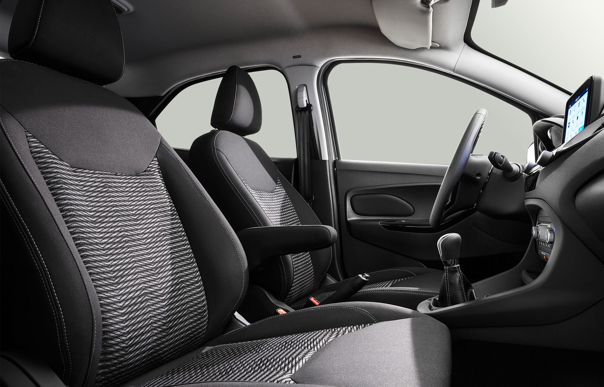 Interieur van de nieuwe Ford KA+