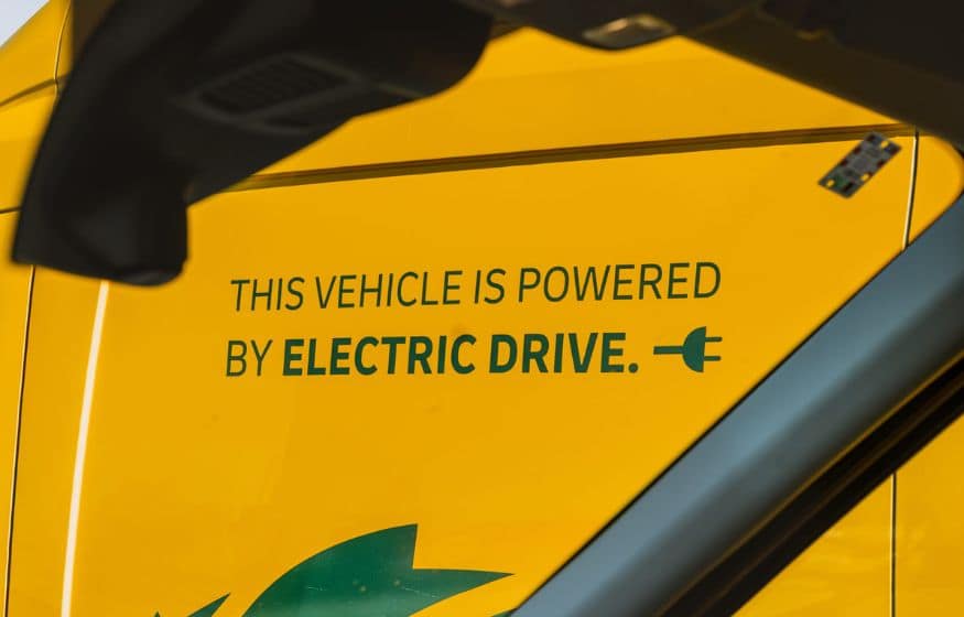 Ford Transit decal - This vehicle is powered by electric drive