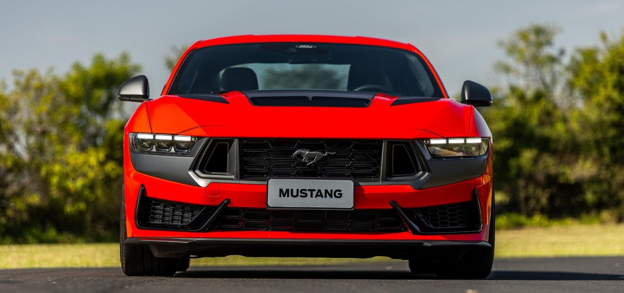 Mustang Dark Horse Visão frontal do Ford Mustang Dark Horse