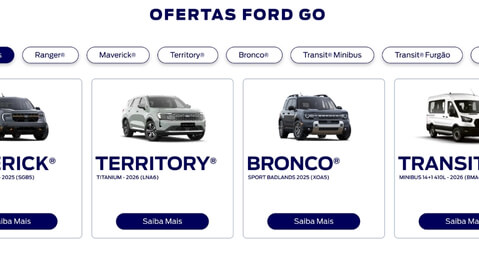 Escolha Plano e Veículo Ford Go - Passo 1 - Escolha o plano e o veículo