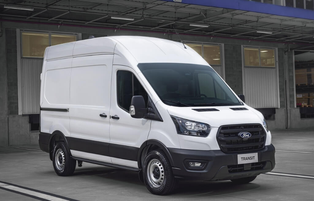 Transit Furgão Visão frontal da Ford Transit Furgão