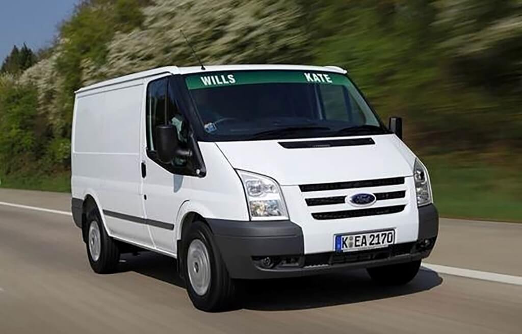 Ford Transit utilizada pelo casal real William e Kate do Reino Unido
