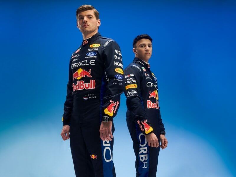 Pilotos Oracle Red Bull Racing e Ford Racing Max Verstappen e Isack Hadjar