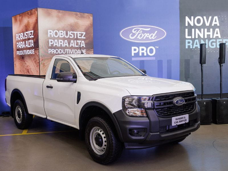 Picape Ford Ranger XL em evento de lançamento