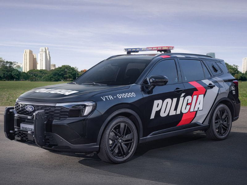Veículo SUV Ford Territory modificado para Polícia Civil