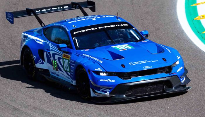Ford Mustang GT3 Close up de carro de Endurance Ford Mustang GT3