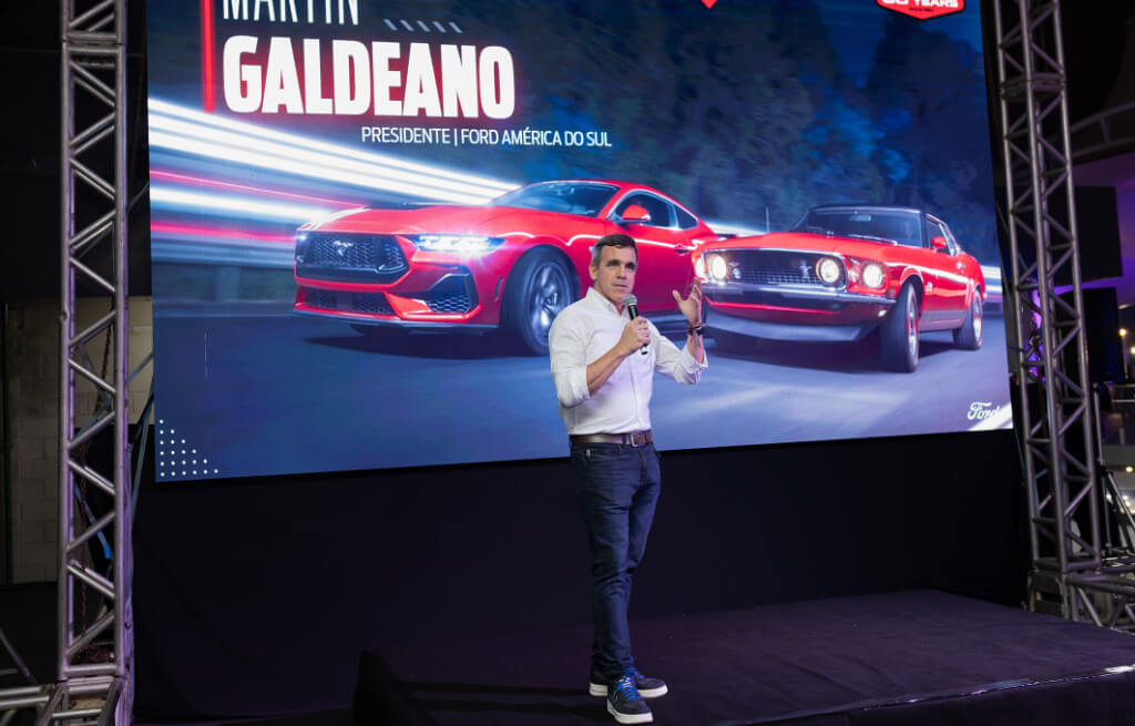 Martin Galdeano, Presidente da Ford América do Sul, apresentando o evento
