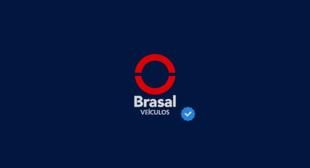 Arte azul com a logo da Brasal Ford Vermelha