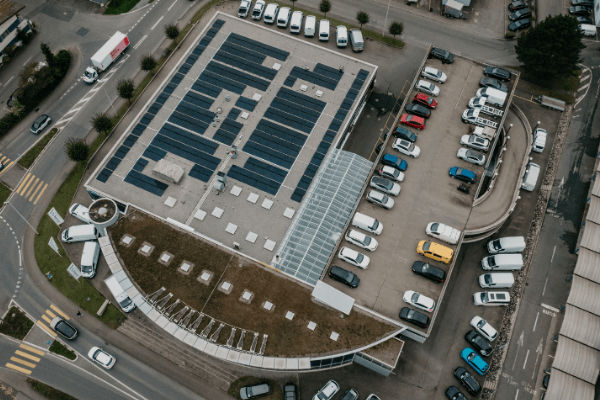 Bild der Garage Vogelperspektive mit neuer Anlage