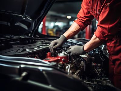 Werkstatt Motorhaube