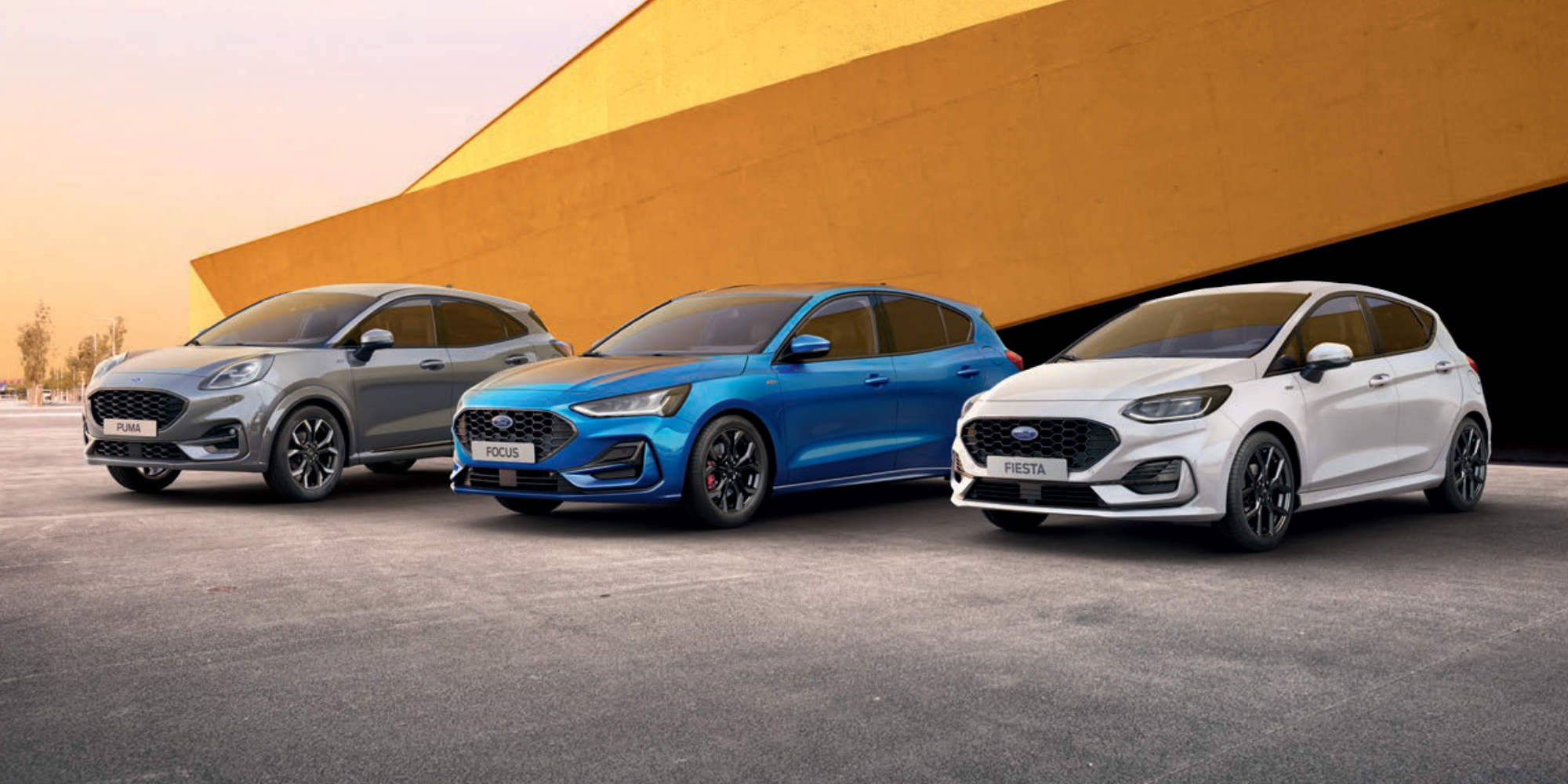 Ford Puma lineup med Focus og Fiesta