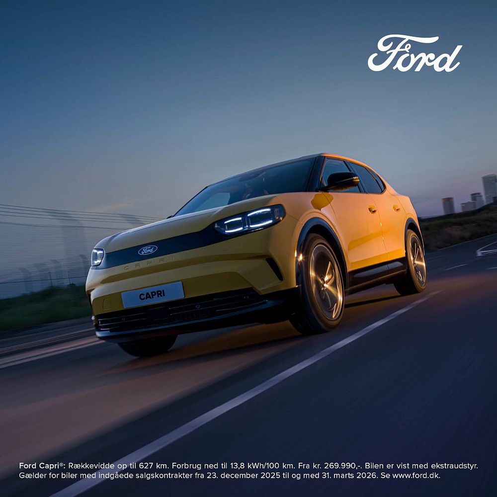 Ford Capri billede af ford capri der kører på vej i danmark