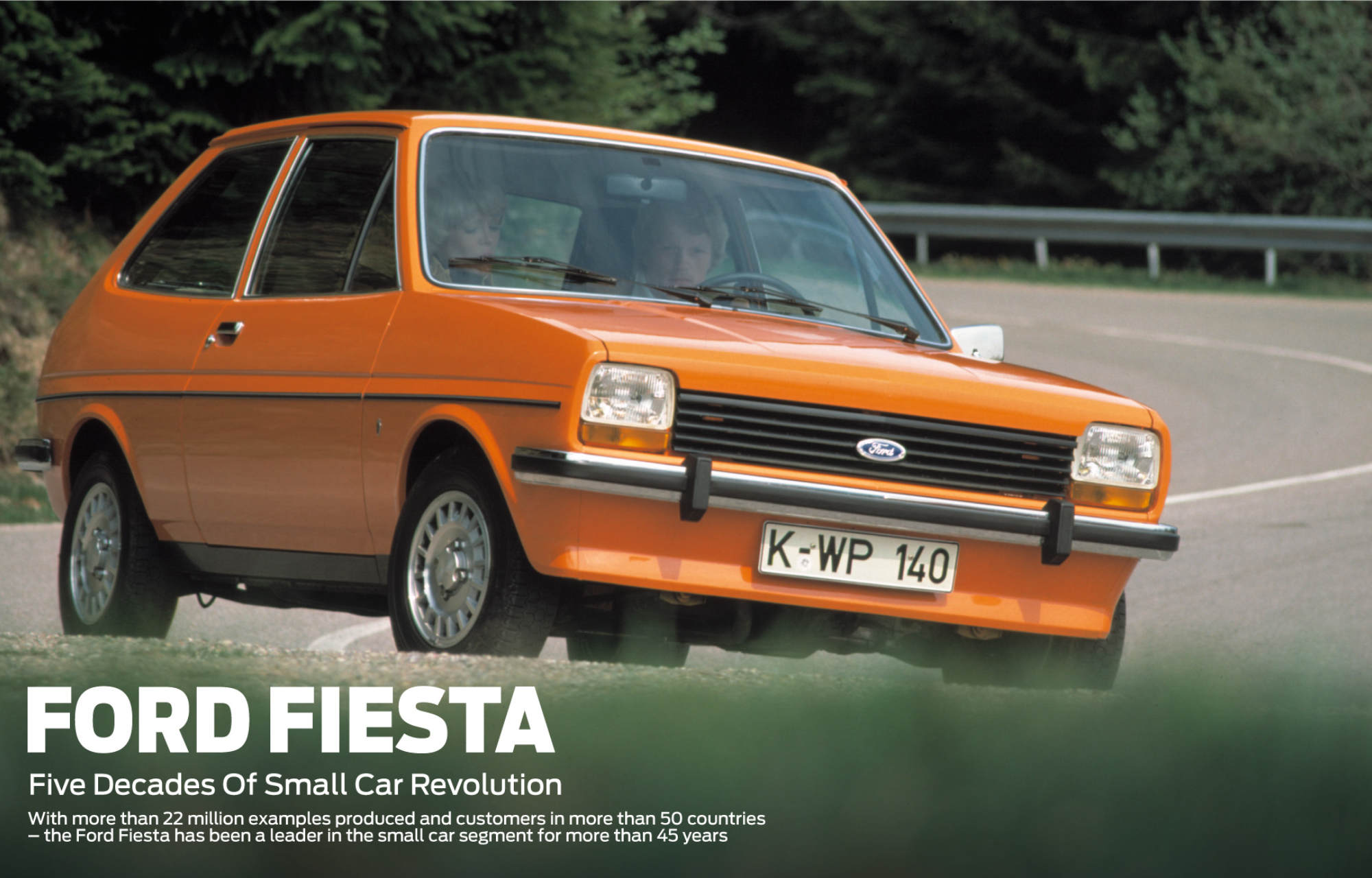 Ford Fiesta i ældre orange udgave