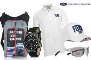 Ford merchandise t-shirt solbrille ur vest cap