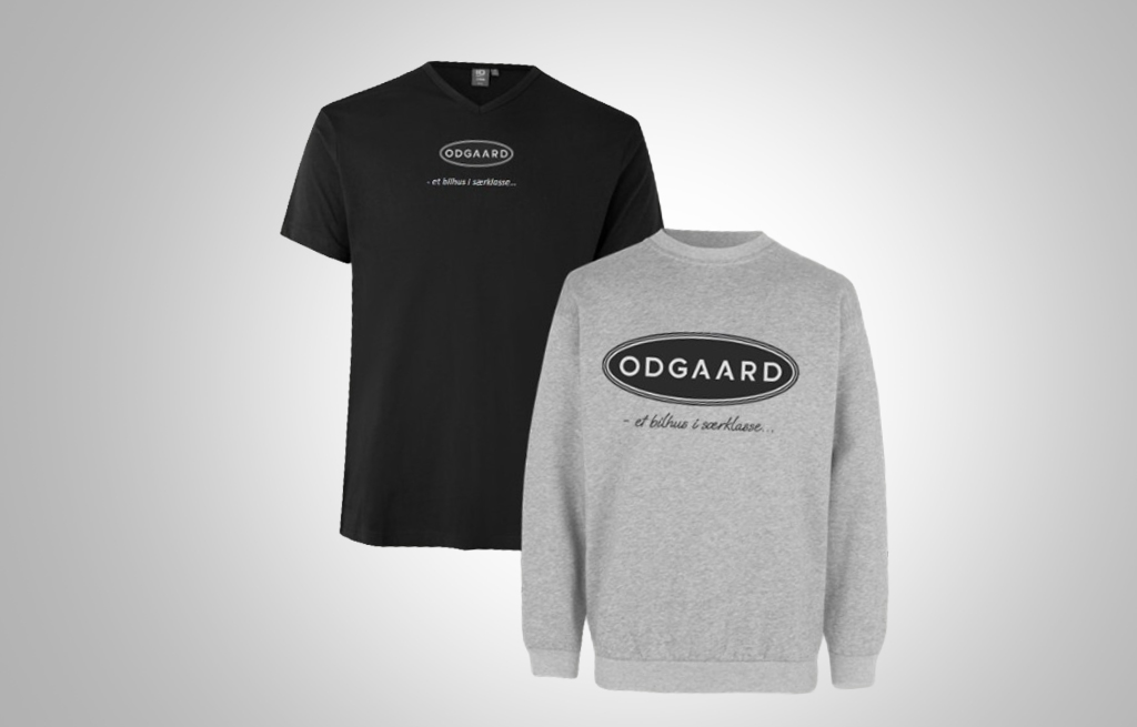 T-shirt og sweater med Kristian Odgaards nye logo