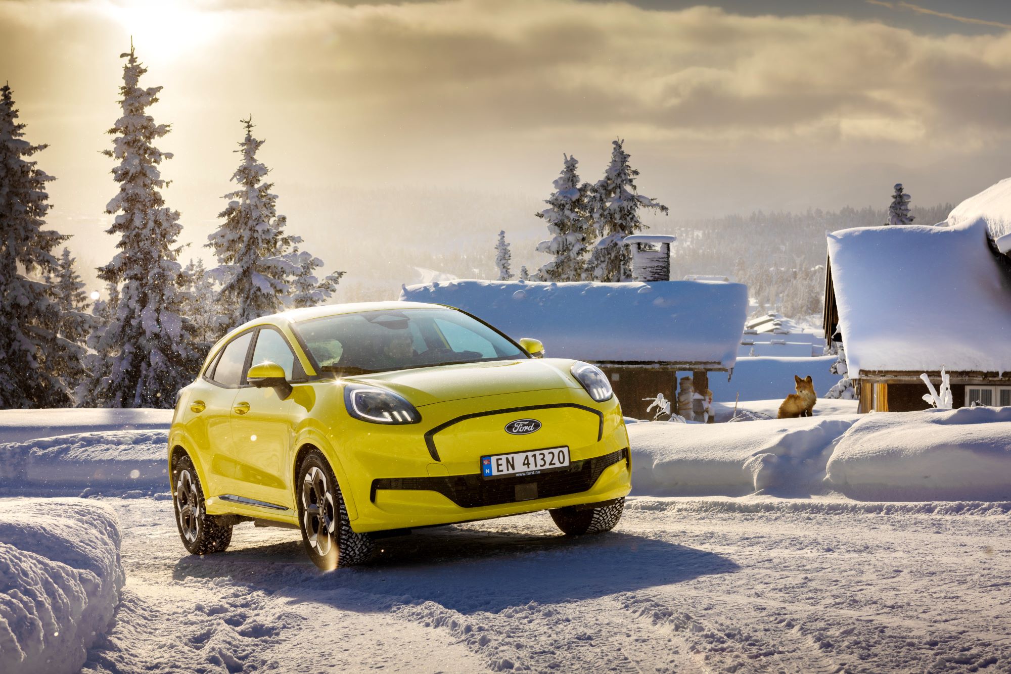 Ford Puma Gen-E i sne Ford Puma Gen-E i sne