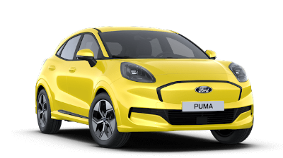 Ford Puma Gen-E forfra holder parkeret uden baggrund