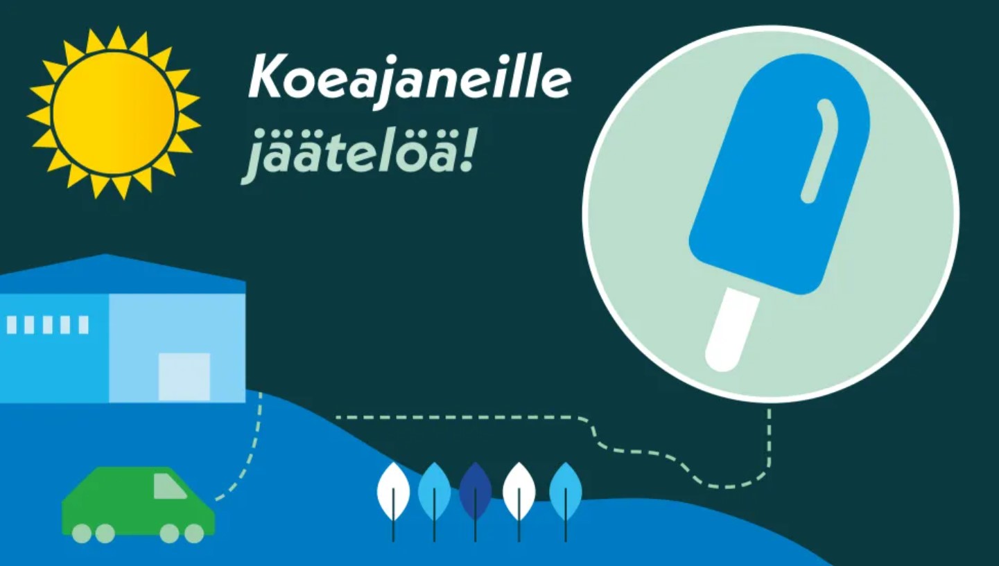 Nainen autossa kesällä