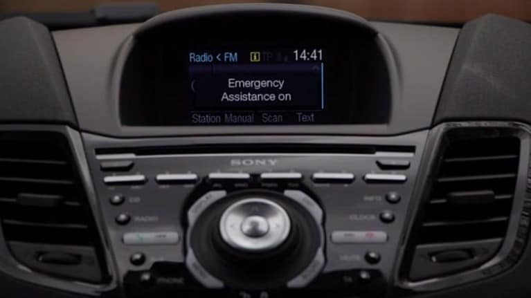 Tableau de bord assistance d'urgence de Ford SYNC