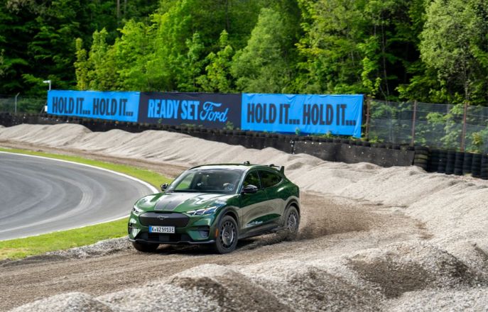 Ford Mustang Mach-E on track