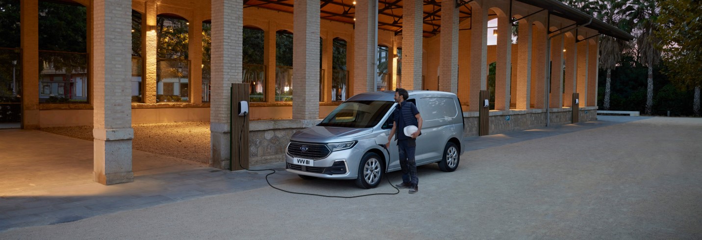 Ford Transit Connect man charging