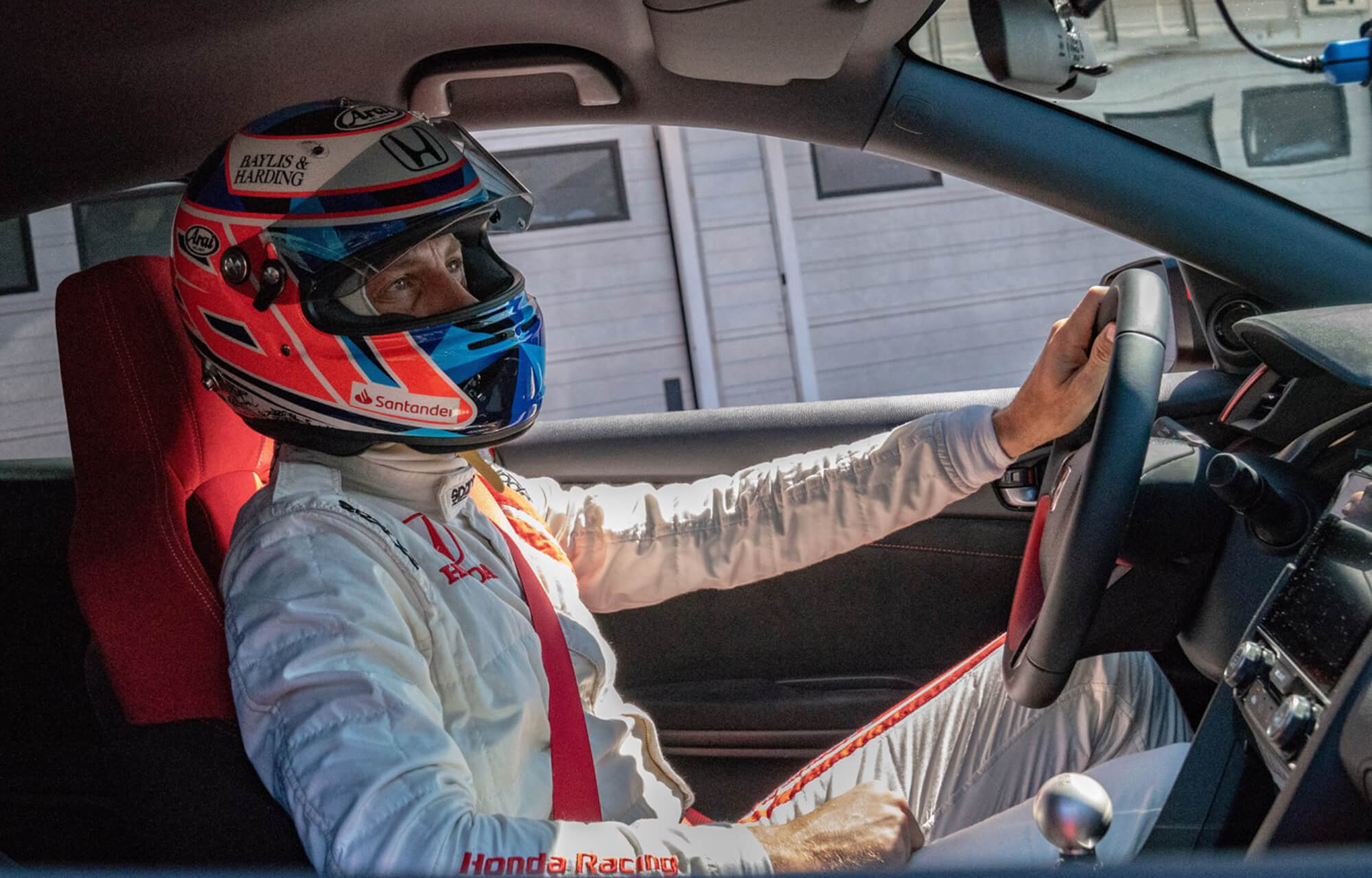 Jenson Button secures Hondas fifth and final planned lap record in Civic Type R Challenge 2018