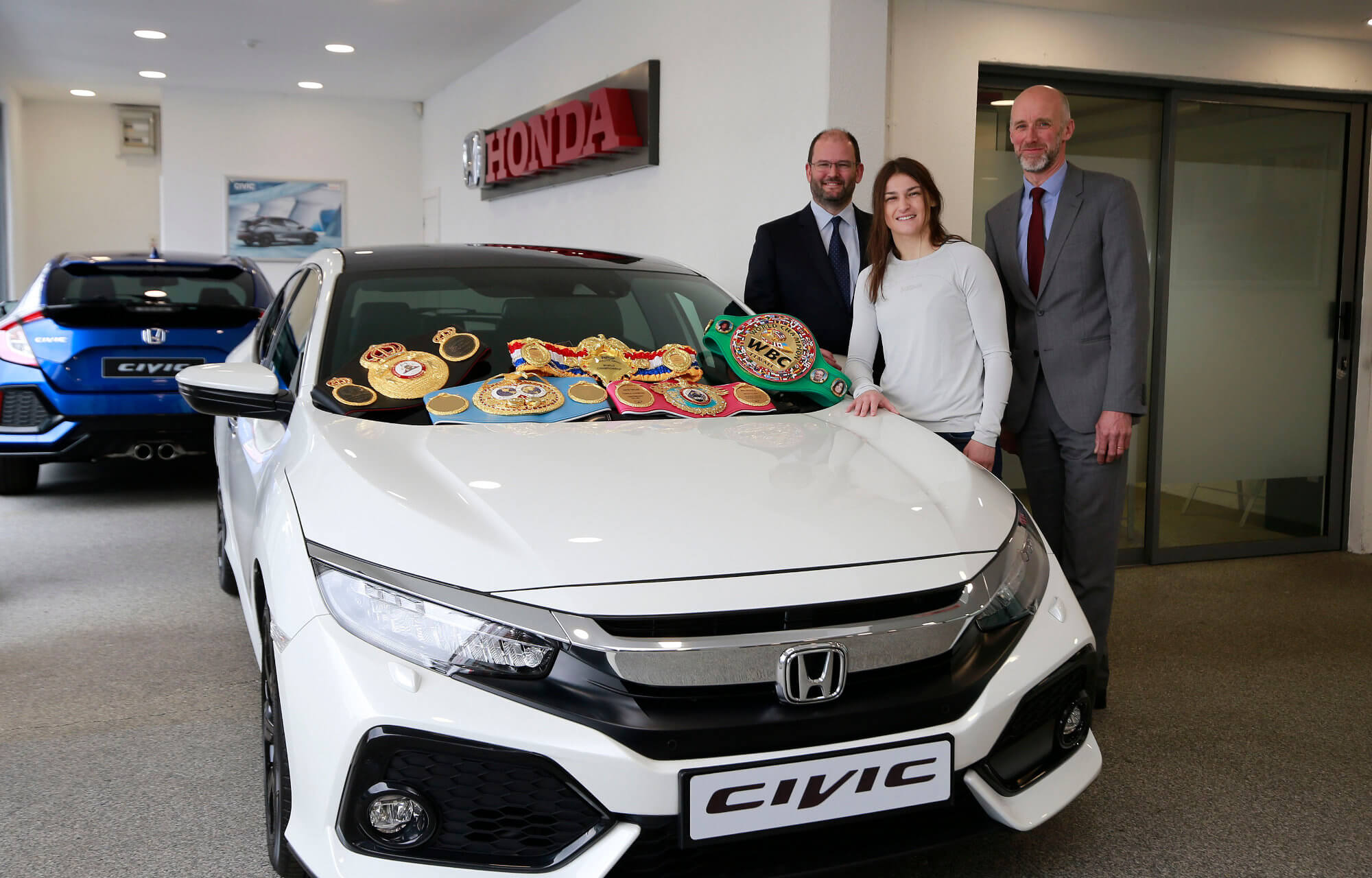 Honda brand ambassador Katie Taylor collects her new Honda Civic