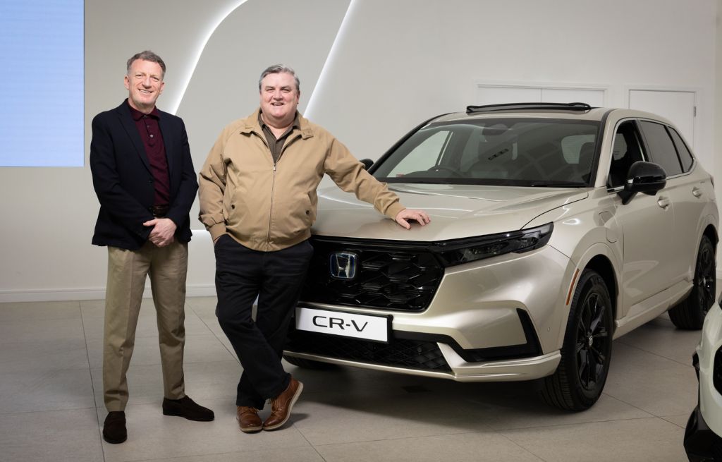 Ciaran Cusack and Simon Delaney Honda Brand Ambassador Ciaran Cusack, Communications and Brands Manager for Honda Ireland, and Simon Delaney Honda Brand Ambassador