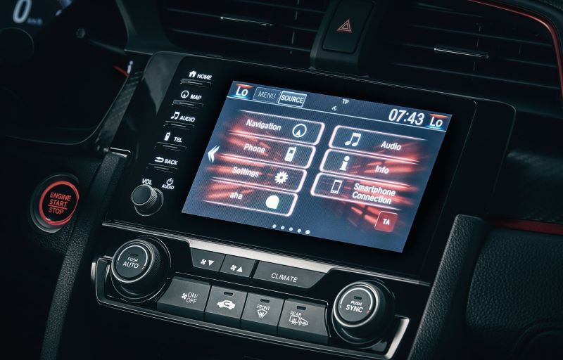 Dashboard in Honda car
