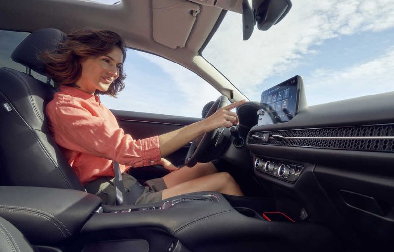 Woman driving Honda ZR-V