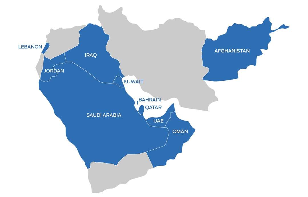 Ford service map Middle East Ford service map Middle East