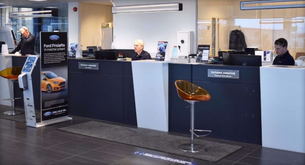 Kundedesk hos Melhus Bil