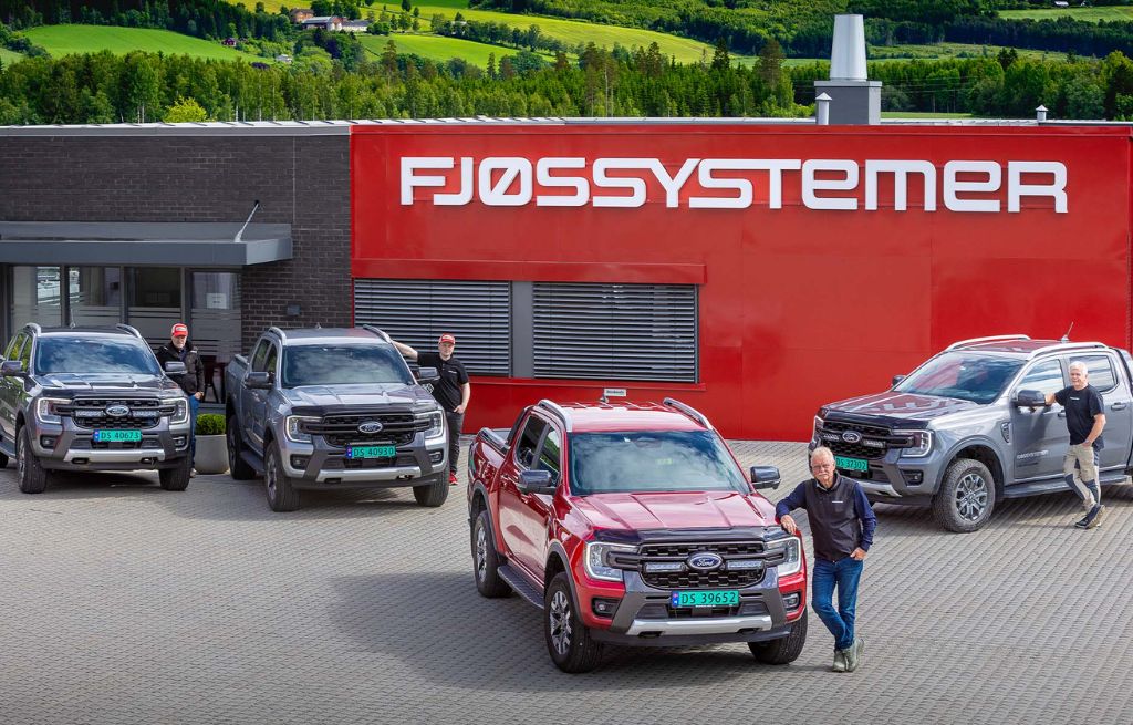 Ford Ranger ladbar hybrid hos Fjøssystemer Fjøssystemer sine Ford Ranger ladbar hybrid