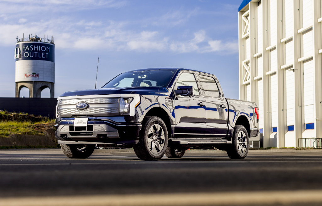 Blå F-150 Lightning