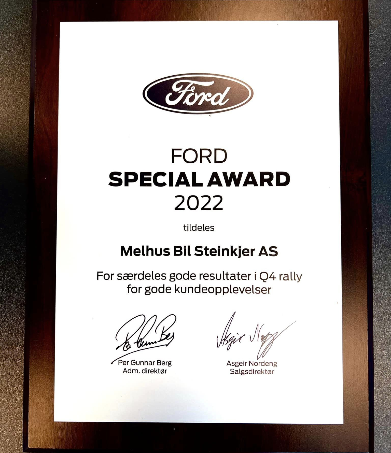 Ford Special Award