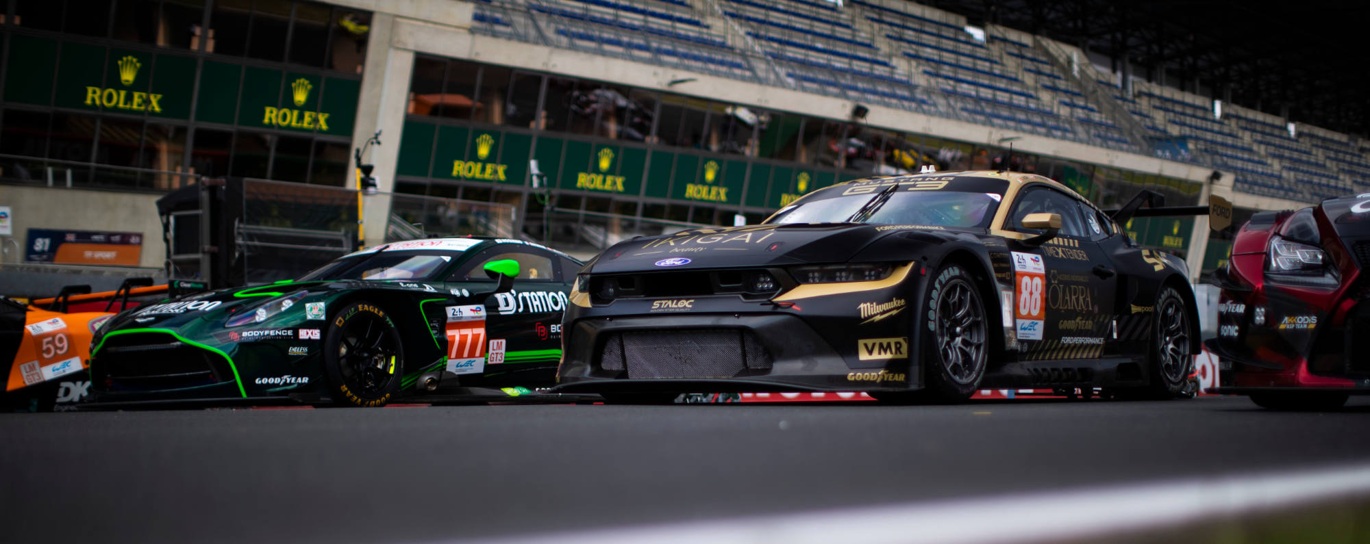 Biler på startlinjen