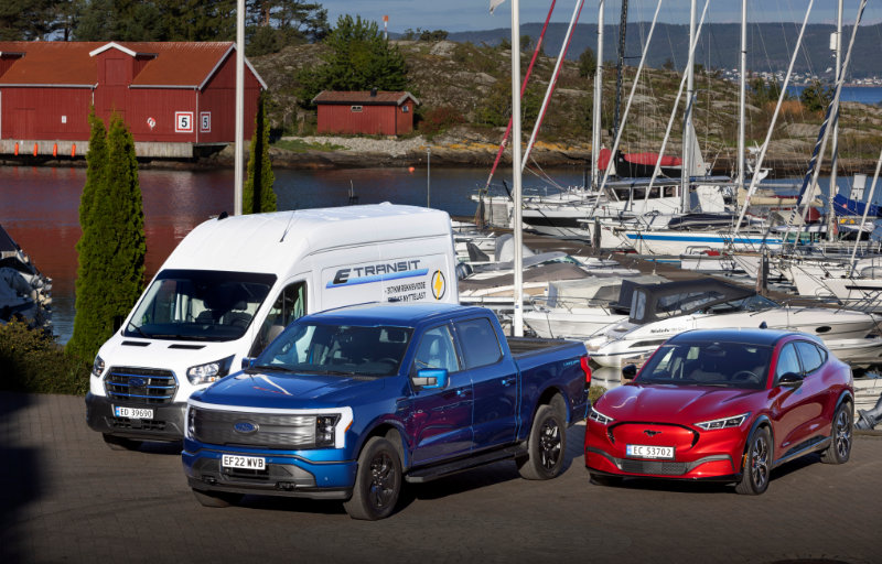 Ford E-Transit, Ford F-150 Lightning og Mustang Mach-E 