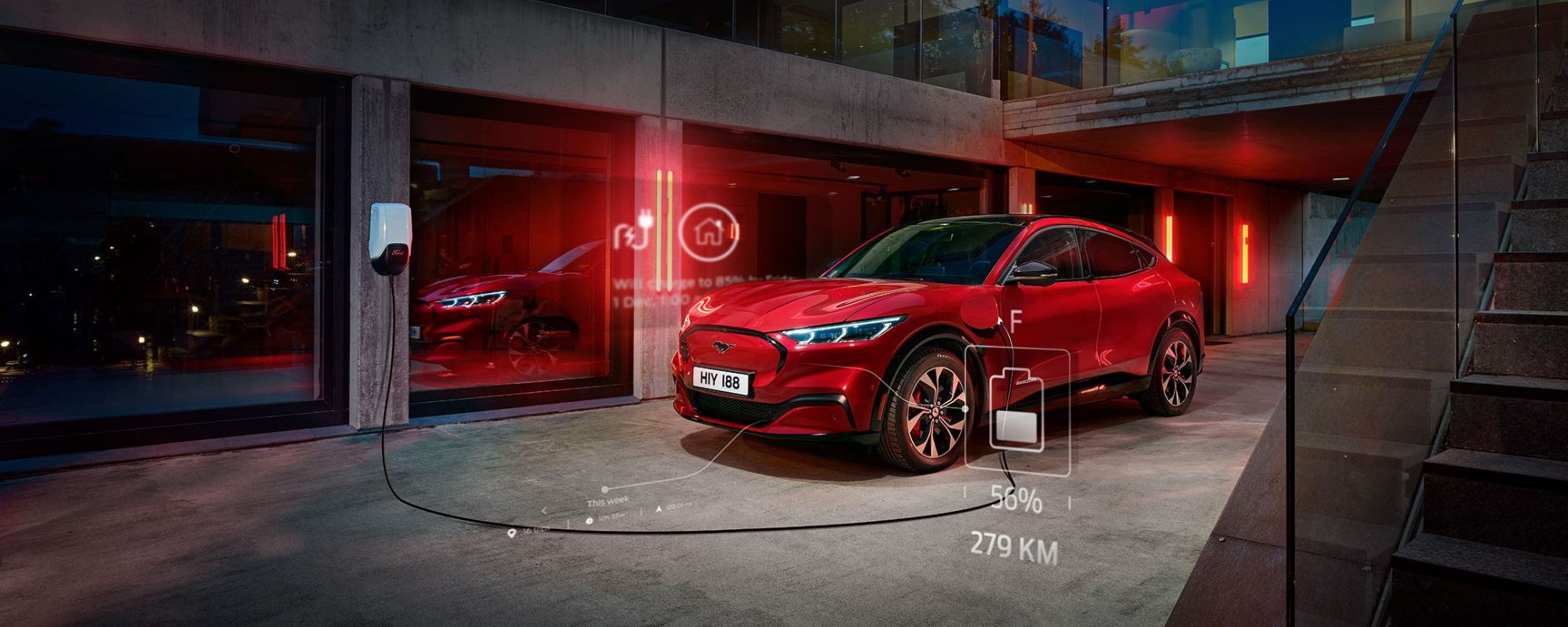 Mustang Mach-E på lading