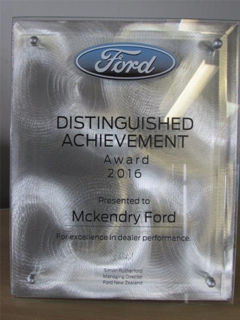 McKendry Ford Blenheim Ford Award]