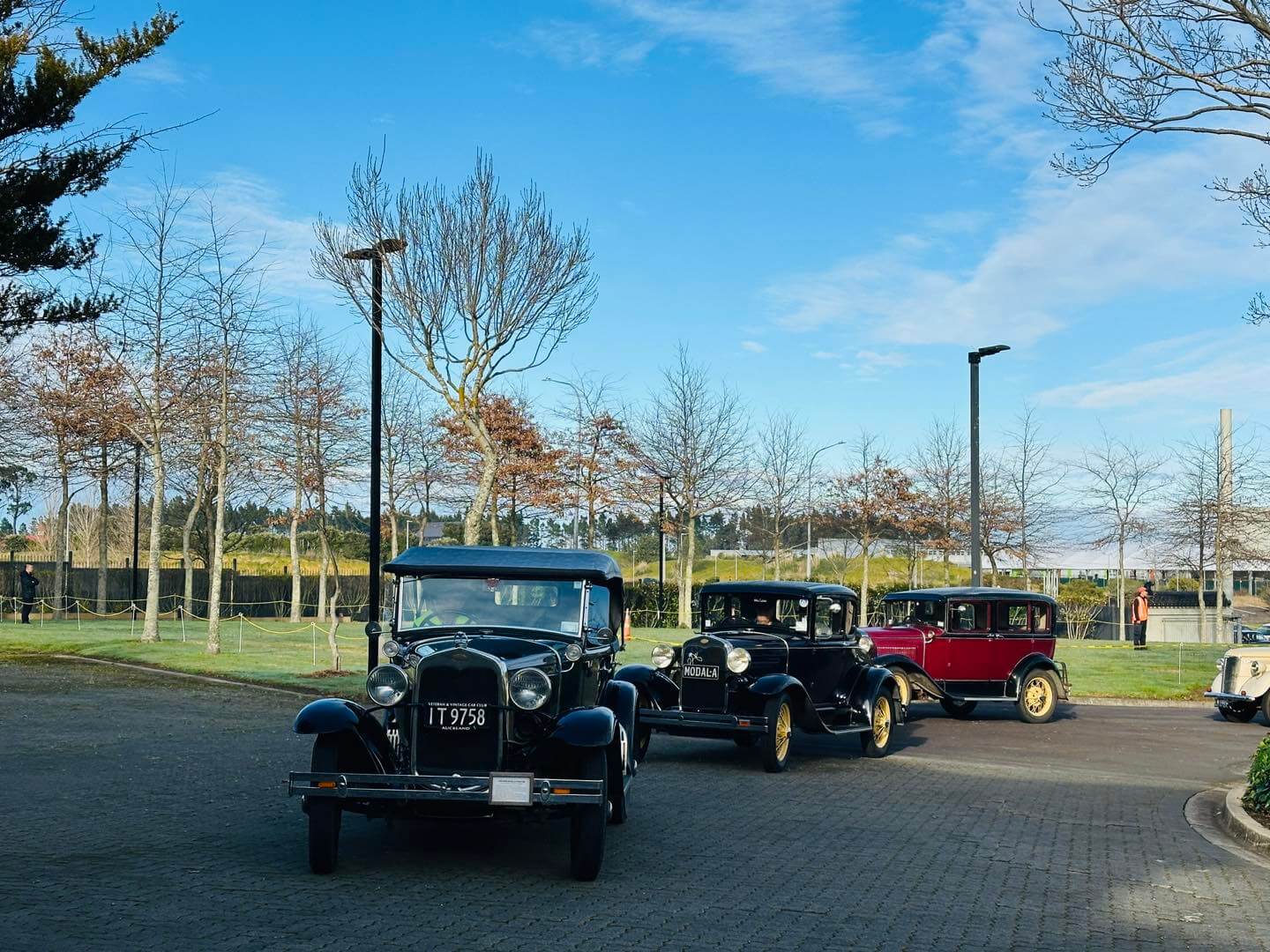 Vintage car display Daffodil Day car display
