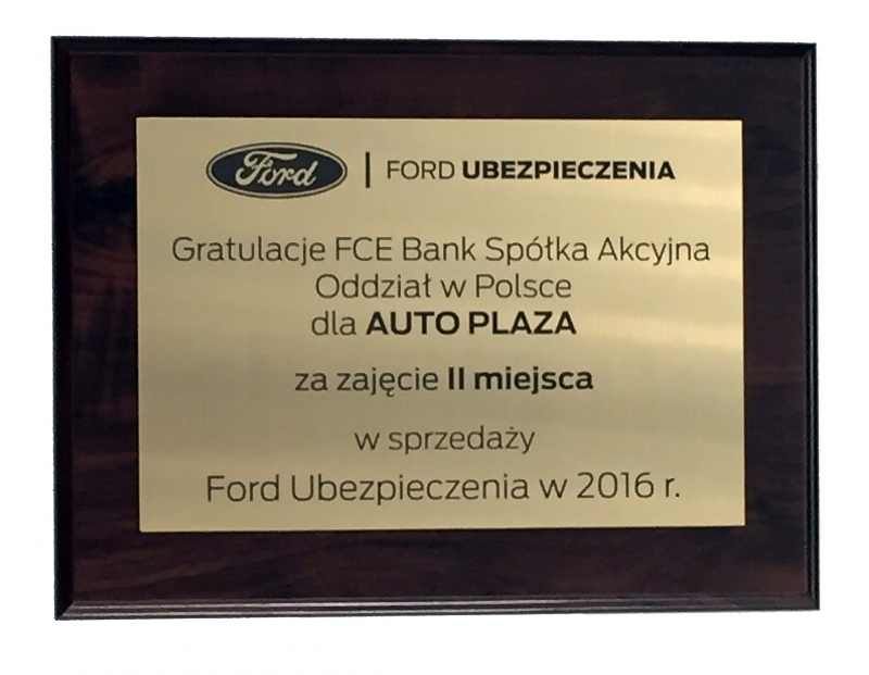 Sprzedaż Ford ubezpieczenia – II miejsce