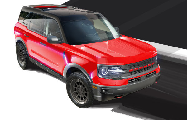 Czerwony Ford Bronco