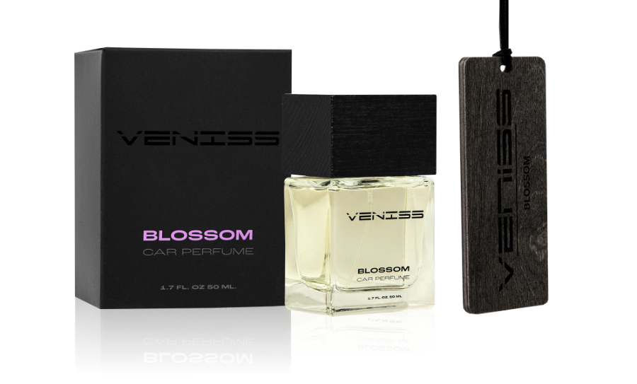 Perfumy i zawieszka samochodowa Blossom firmy Veniss