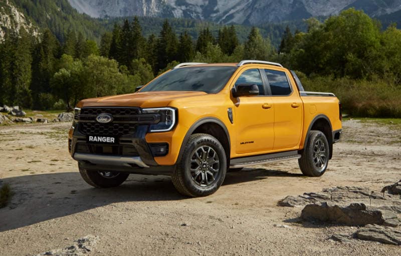 Ford Ranger Ford Ranger parked on sand